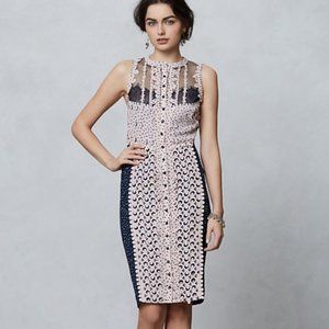 Byron Lars Laser Cut Sheath Dress